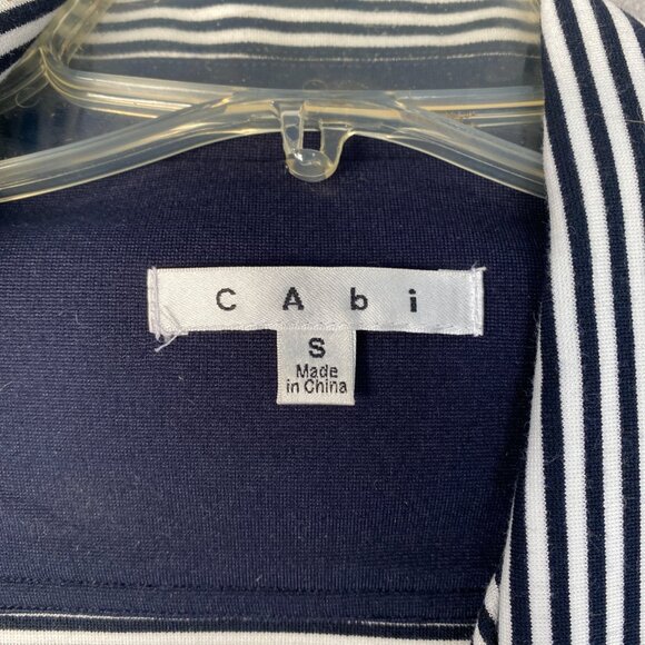 Cabi Navy White Striped Blazer Size S | Gold Button Nautical Jacket - Picture 5 of 8